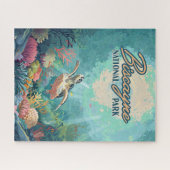 ビスケイン国立公園フロリダタートルコーラルカード ジグソーパズル (横)