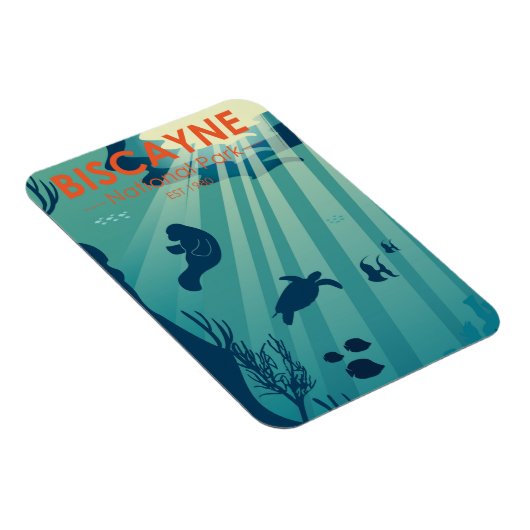 ビスケイン国立公園フロリダ海中海事 マグネット (右側)
