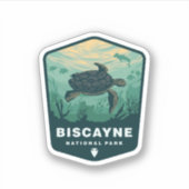 ビスケイン国立公園フロリダ |ダイカットのシール シール (正面)