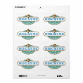 ビスケイン国立公園フロリダ ラベル (フルシート)