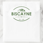 ビスケイン国立公園 楕円形シール (バッグ)