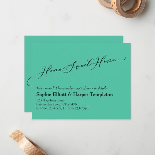 ビスケグリーンホームスイートホームニューアドレスカード ノートカード (正面/裏面インサイチュ)