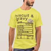 ビスケットとグレービー栄養事実ラベル Tシャツ (正面)
