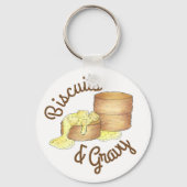 ビスケットとソーセージグレイビーサザンブレックファーストフード キーホルダー (正面)