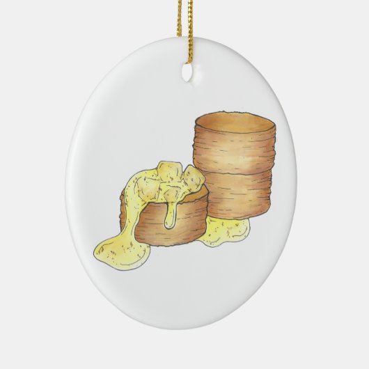 ビスケットとソーセージグレイビーサザンブレックファーストフード セラミックオーナメント (右)