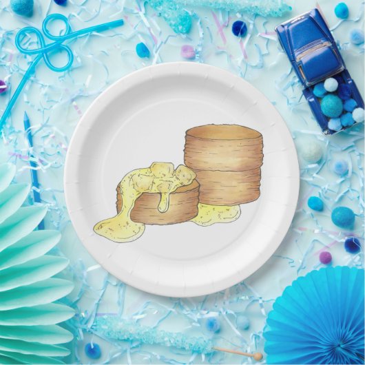 ビスケットとソーセージグレイビーサザンブレックファーストフード ペーパープレート (パーティー)