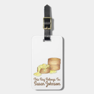 ビスケットとソーセージグレイビーサザンブレックファーストフード ラゲッジタグ