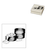 ビスケットとソーセージグレイビーサザンブレックファーストフード ラバースタンプ (押印)