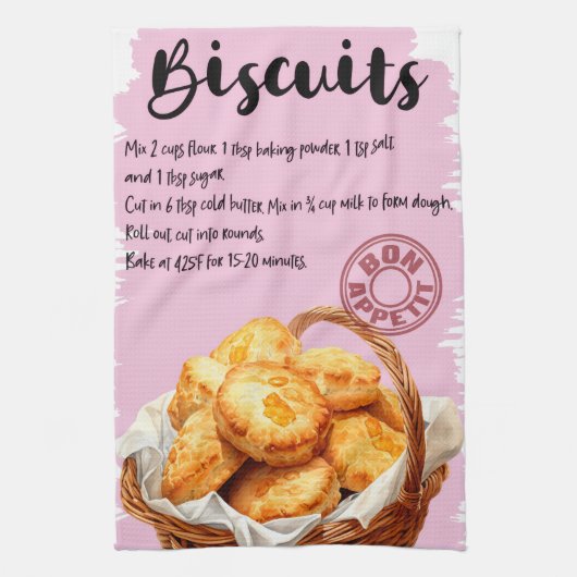 ビスケットの作り方 キッチンタオル (縦)