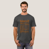 ビスケットの栄養表示 Funnyhanksgiving フードギフト Tシャツ (正面フル)