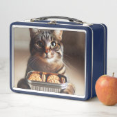 ビスケットの缶を出すタビー猫 メタルランチボックス (インサイチュ)