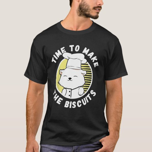 ビスケットを作る時間だにゃ 6 Tシャツ (正面)