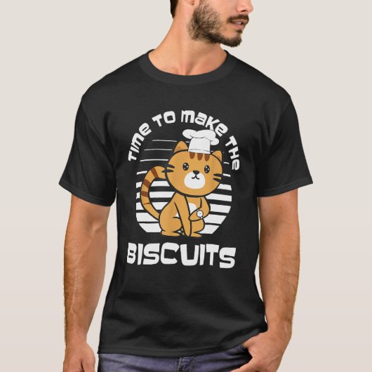 ビスケットを作る時間です Chef Cat 9 Tシャツ (正面)