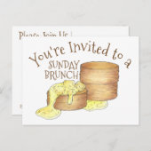 ビスケットアンドグレイビーブルンチブレックファスト招待状 ポストカード (正面/裏面)
