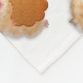 ビスケットイラストレーションギフト付き可愛いハムスター フリースブランケット (角)