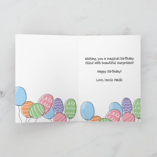 ビスケットサモエードドッグハッピーバースデーカード カード (内部)