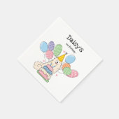 ビスケットサモエードドッグバースデーパーティー紙ナプキンス スタンダードカクテルナプキン (角)