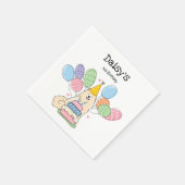 ビスケットサモエードドッグバースデーパーティー紙ナプキンス スタンダードカクテルナプキン (角)