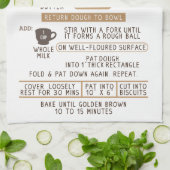 ビスケットスコーンレシピティーキッチンタオル キッチンタオル (折り畳み)