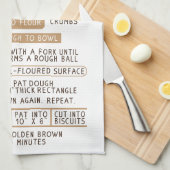 ビスケットスコーンレシピティーキッチンタオル キッチンタオル (四つ折り)