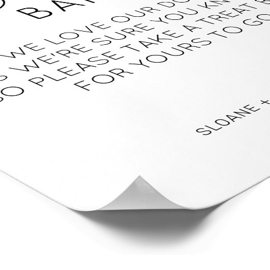 ビスケットバーペットトリートウィープミニマリスト結婚ズ ポスター (角)