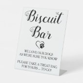 ビスケットバーペットドギードッグトリート結婚式の引き出物 台座サイン (正面)
