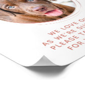 ビスケットバーペットフォト ローズゴールド ドッグ ウェディング フェイバー ポスター (角)