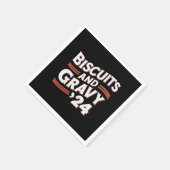 ビスケット2024年大統領の選挙食品 スタンダードカクテルナプキン (角)