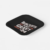 ビスケット2024年大統領の選挙食品 ペーパープレート (傾斜あり)