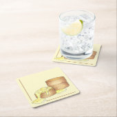 ビスケット&ソーセージグレイビーシェフダイナーレストラン スクエアペーパーコースター (インサイチュ)