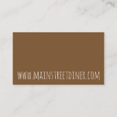 ビスケット&ソーセージグレイビーシェフダイナーレストラン 名刺 (裏面)