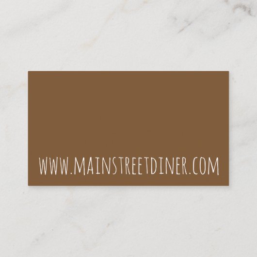 ビスケット&ソーセージグレイビーシェフダイナーレストラン 名刺 (裏面)