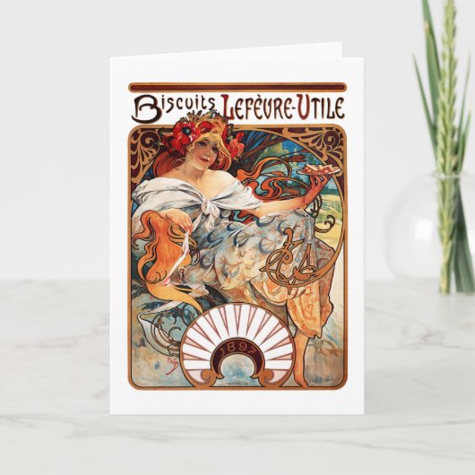 ビスケット、ミュシャ カード (正面)