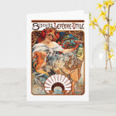 ビスケット、ミュシャ カード (黄色い花)