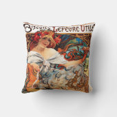 ビスケット、ミュシャ クッション (裏面)