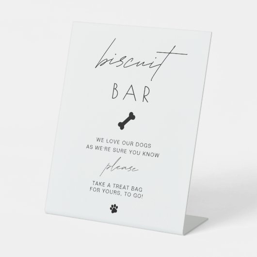 ビスケッモダントバーペットトリートの結婚看板 台座サイン (正面)