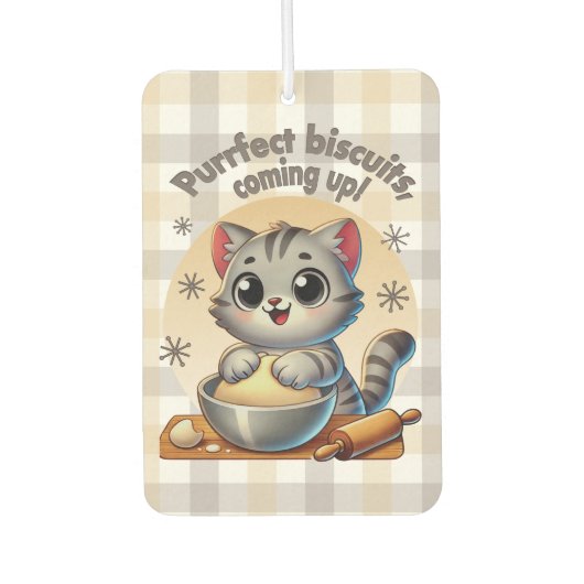 「ビスケッ来トを狙って」練り猫 カーエアーフレッシュナー (正面)