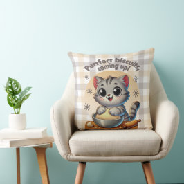 「ビスケッ来トを狙って」練り猫 クッション