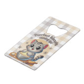 「ビスケッ来トを狙って」練り猫 クレジットカード栓抜き (正面アングル)