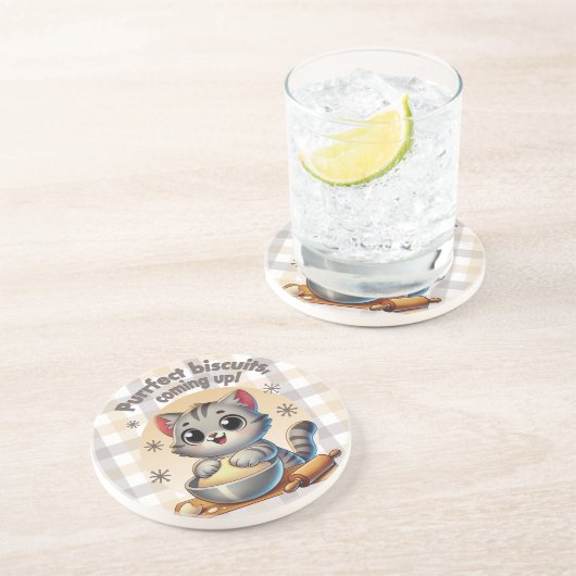 「ビスケッ来トを狙って」練り猫 コースター (側面)