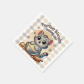 「ビスケッ来トを狙って」練り猫 スタンダードカクテルナプキン (角)