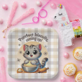 「ビスケッ来トを狙って」練り猫 ペーパープレート (パーティー)