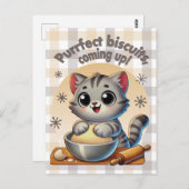 「ビスケッ来トを狙って」練り猫 ポストカード (正面/裏面)