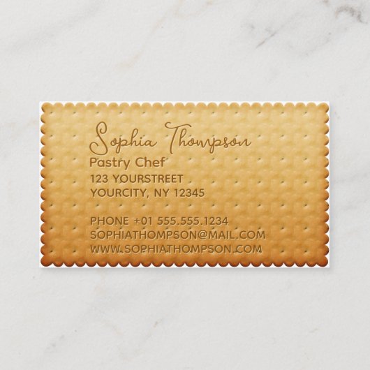 ビスケッ素晴らしトベーカリーおいしいクッキーの名刺 名刺 (裏面)