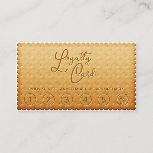 ビスケッ素晴らしトベーカリーおいしいクッキーロイヤリティカード ロイヤリティカード (正面)