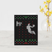 ビスケトビル クリスマス おもしろ サンタ ダンク  カード (黄色い花)