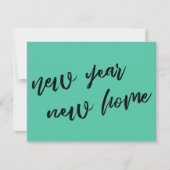 ビスケーカジュアルグリーンニューイヤー新築住宅発表 ノートカード (正面)