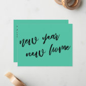 ビスケーカジュアルグリーンニューイヤー新築住宅発表 ノートカード (正面/裏面インサイチュ)