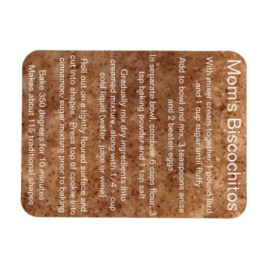 ビスコチトニューメキシコ公式クッキーレシピ マグネット (横)