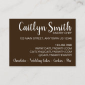 ビスコティコーヒーショップベーカリーパティシシェフフードカフェ 名刺 (裏面)